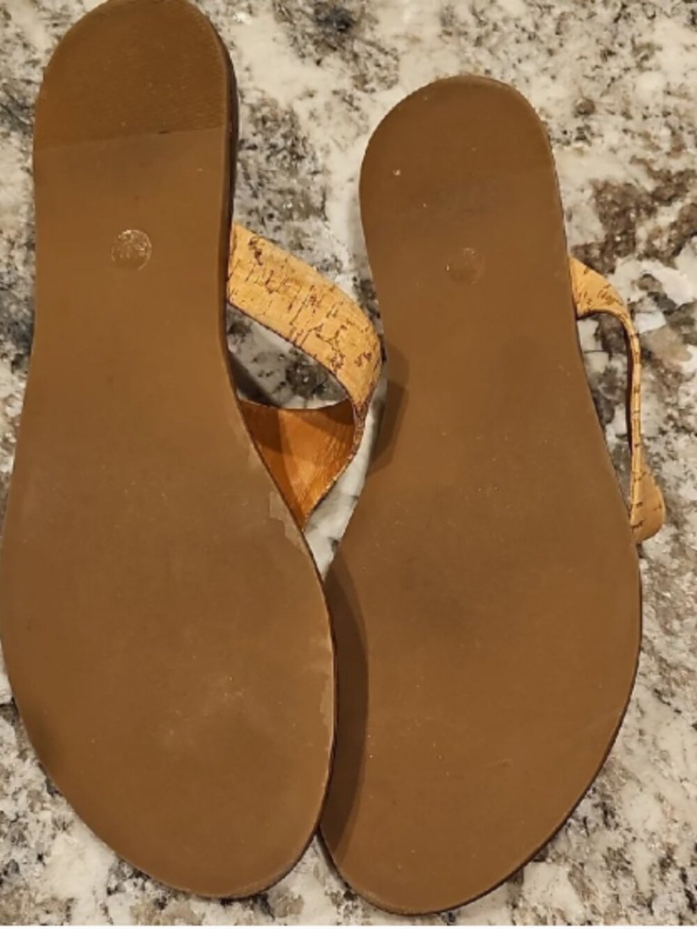 Tory Burch Sandals Cork Espadrilles Flip Flop Thong Women 8.5 - Picture 4 of 6